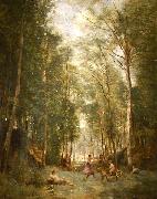 Jean-Baptiste-Camille Corot Souvenir of Marly-le-Roi Sweden oil painting artist